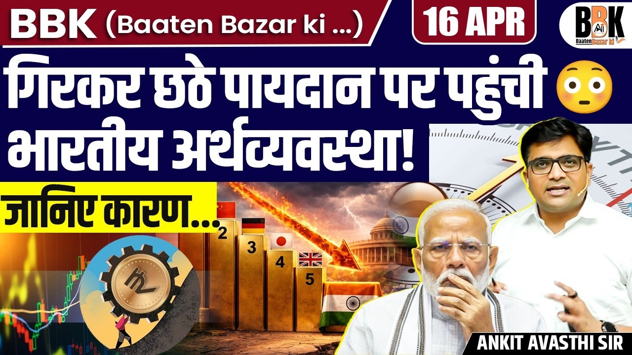 India Slips to 6th in IMF GDP Rankings | Despite Strong Growth | What Went Wrong? | By Ankit Sir