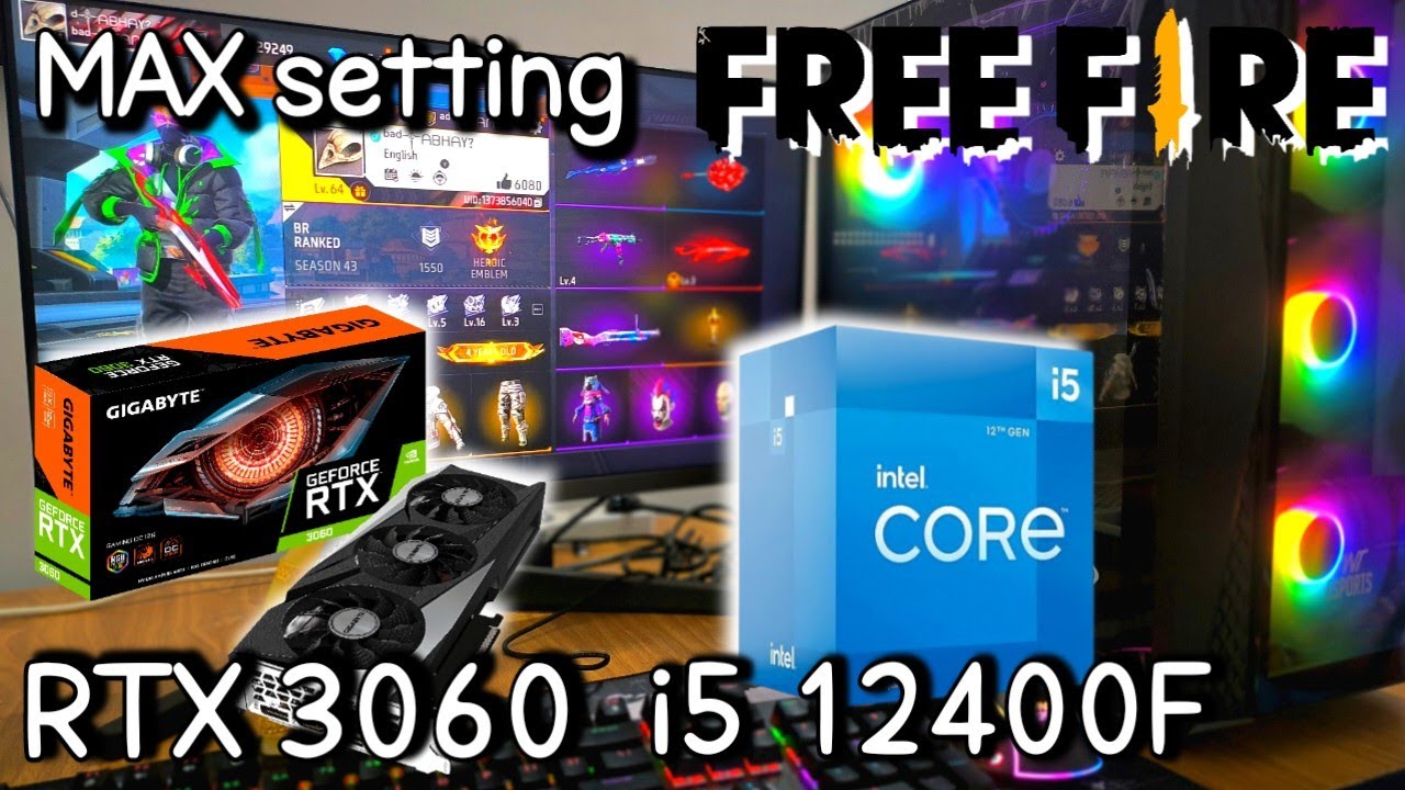 i5 12th and RTX 3060 😱. Free Fire gaming Test