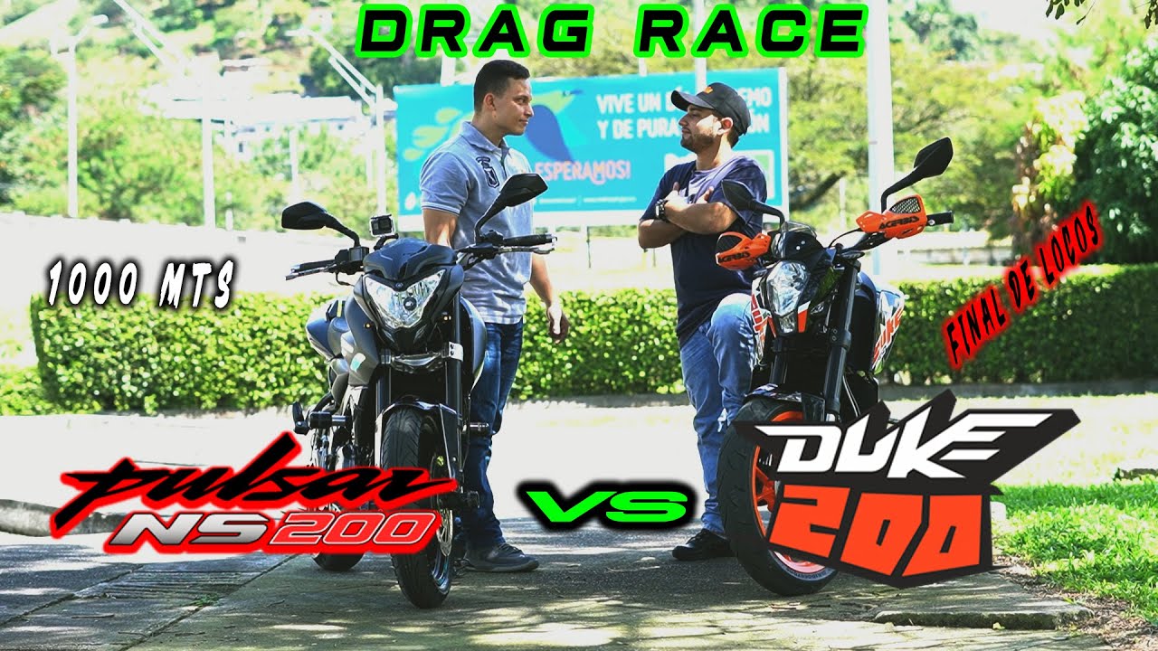 DUKE 200 VS PULSAR 200 NS FI || 1000 Mts Drag Race 🔥🔥🏁🏁