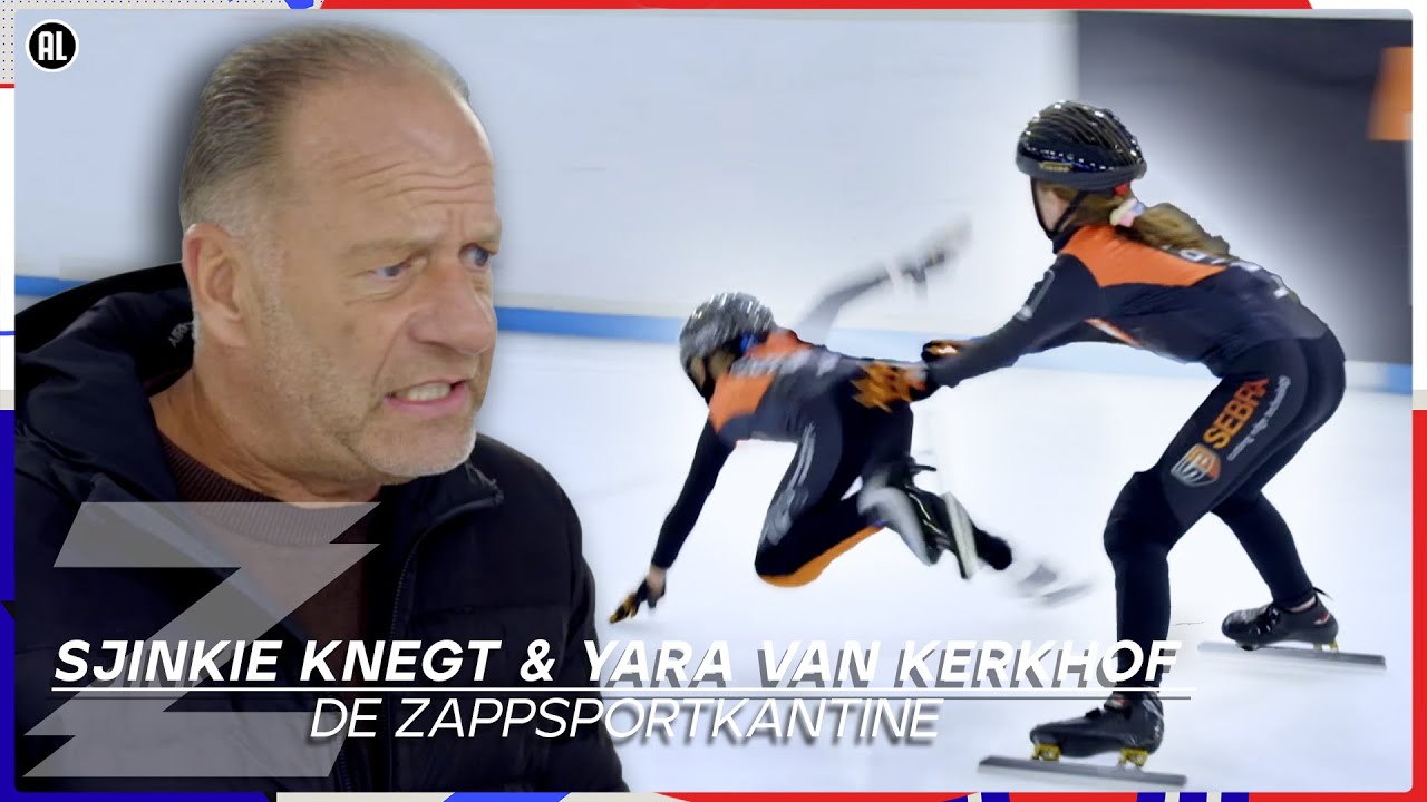 ''IK KREEG EEN DUW!😱'' | Schaatsen met Sjinkie Knegt & Yara van Kerkhof⛸ | De Zappsport Kantine
