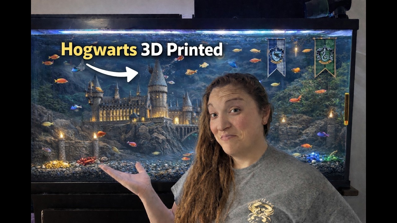 I Used 3D Printing to Turn My Aquarium Into Harry Potter’s World Underwater!