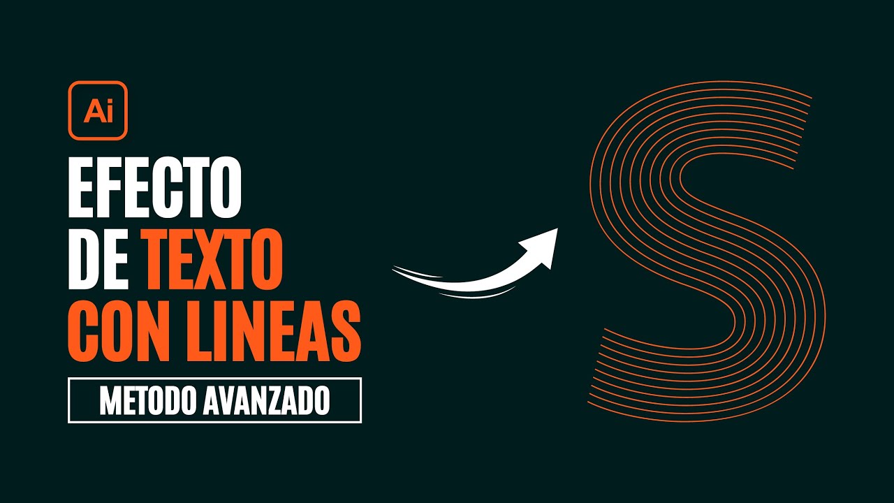 Como crear EFECTO DE TEXTO con LINEAS DE RAYAS en ILLUSTRATOR || BLEND LINE TEXT EFFECT – Tutorial