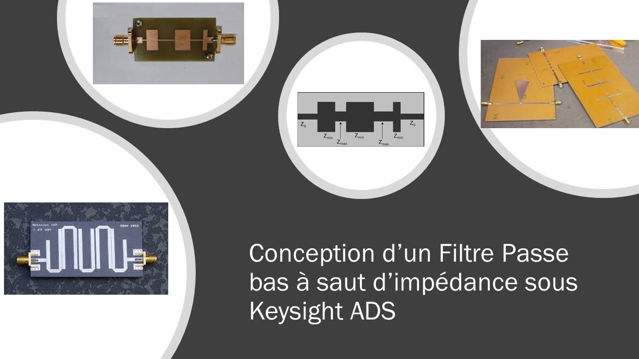 Conception d'un filtre passe bas à saut d'impédance (Design of  Stepped Impedance Low Pass Filter)