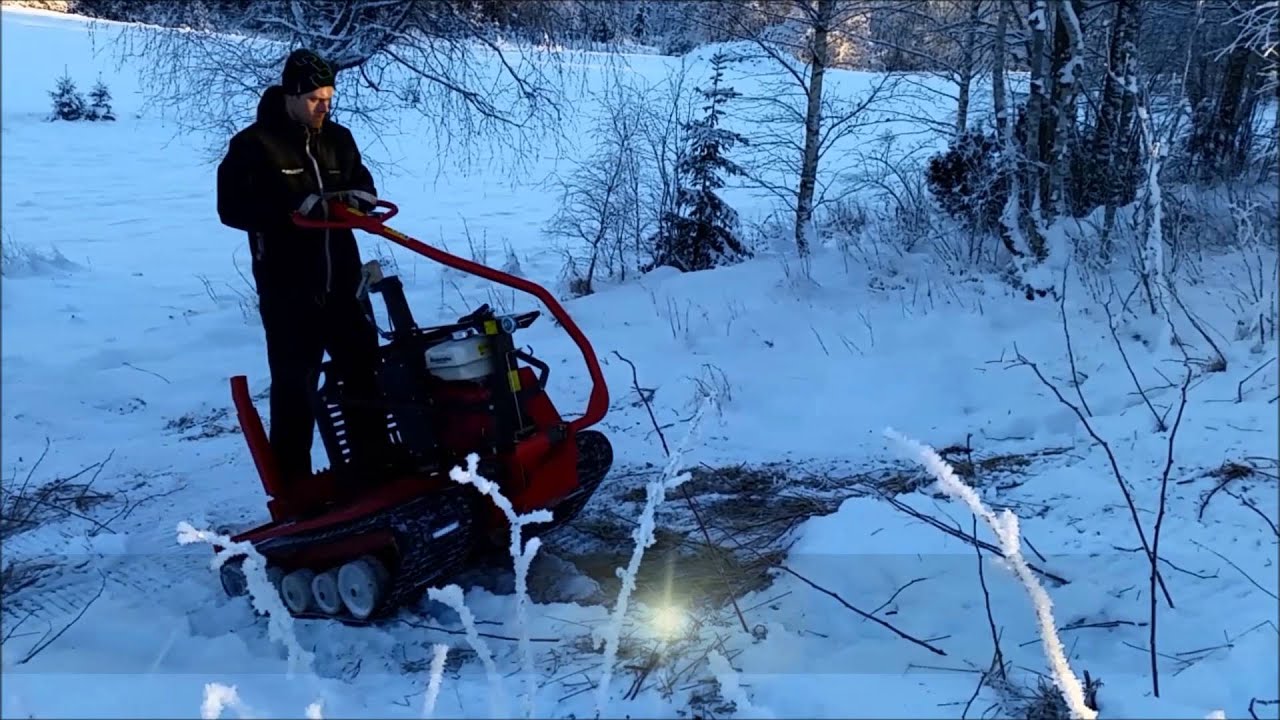 Test av drivband i sn&ouml; - testing tracks in snow