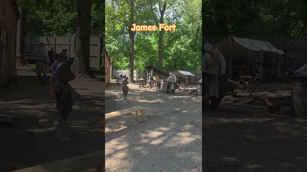 Re-created James Fort in Virginia - July 2025