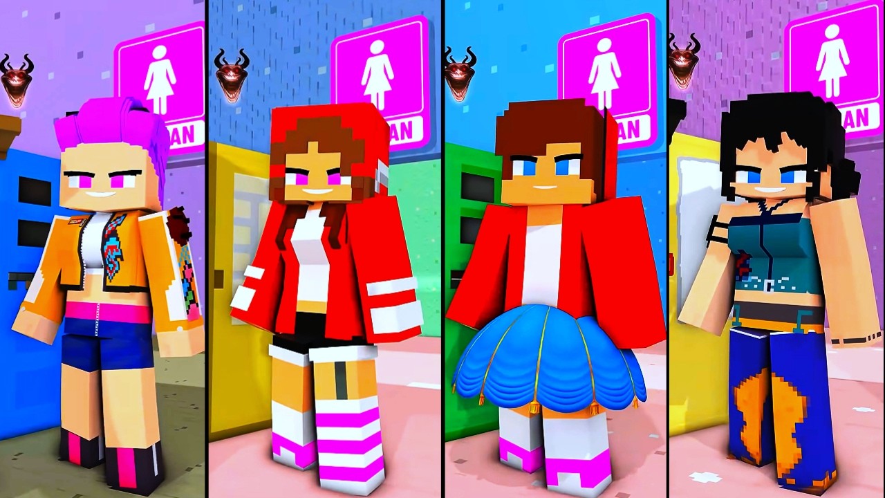 Minecraft Dark JJ & Jinu and Abby Saja;Who is cooler I think JJ; Kpop Demon Hunters | Minecrafts Mix