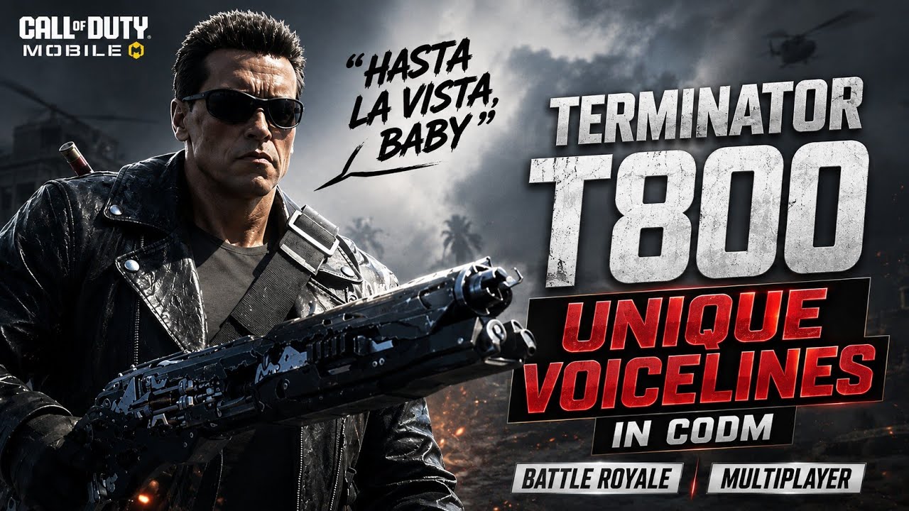 TERMINATOR T-800 ARNOLD SCHWARZENEGGER UNIQUE VOICELINES IN CODM BATTLE ROYALE & MULTIPLAYER #codm 