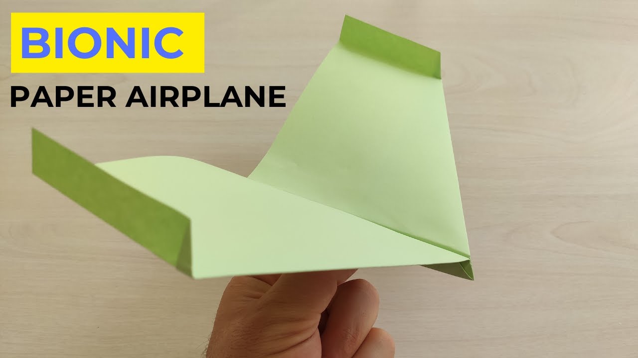 BIONIC Paper Airplane That Flies Like A Bird - How to fold a paper airplane