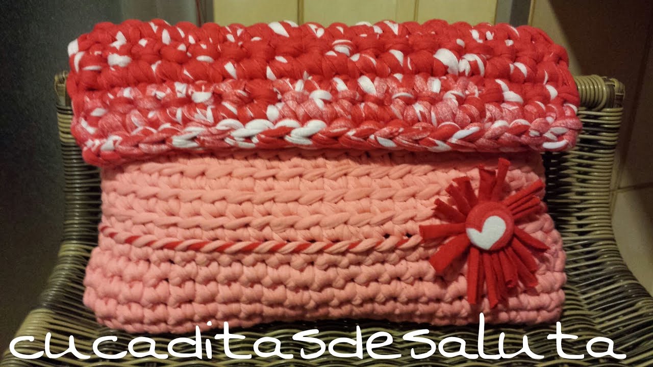 Bolso de Mano a Crochet !! TUTORIAL DIY ¡¡ TRAPILLO ¡¡