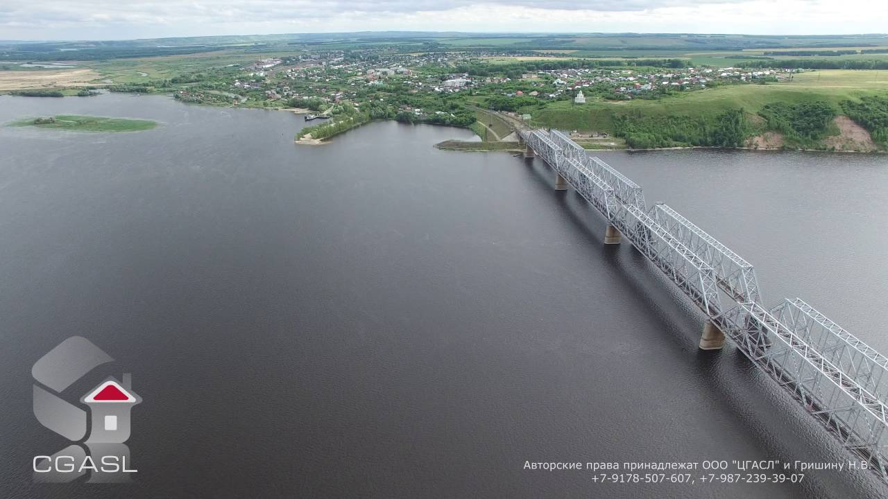 Аэросъемка Романовского моста (Зеленодольск)