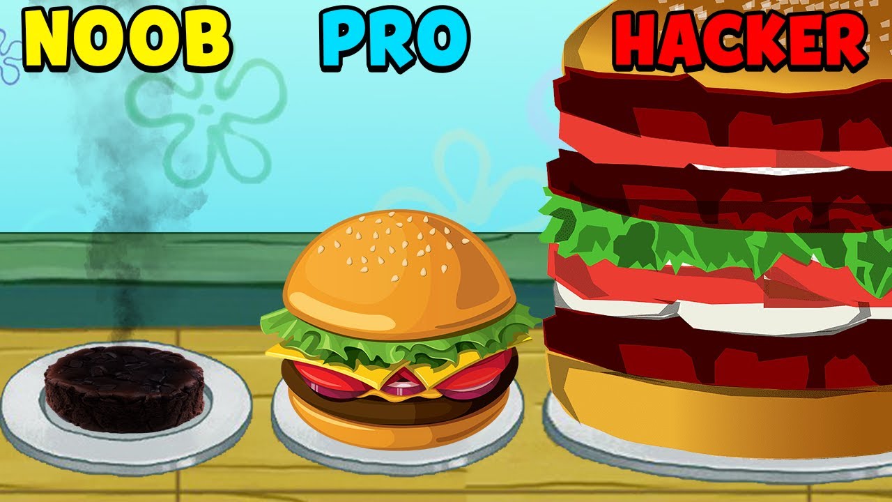 NOOB vs PRO vs HACKER - SpongeBob: Krusty Cook-off