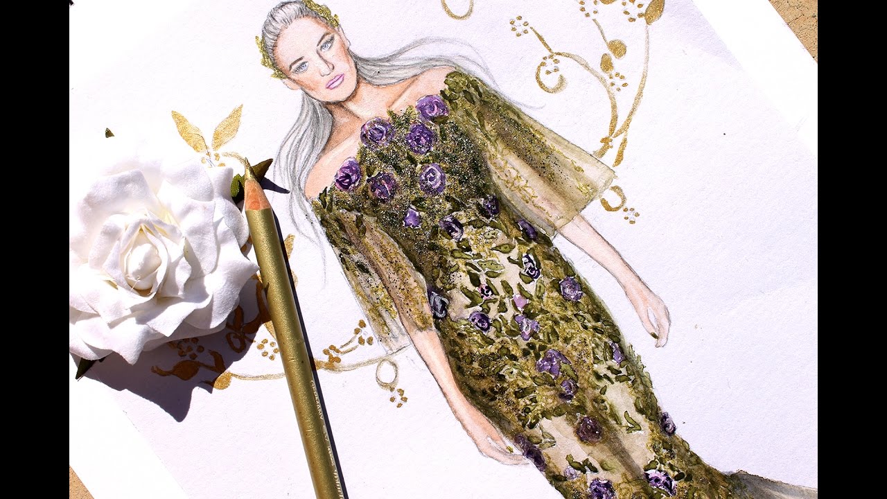 Fashion Illustration - Marchesa spring summer 2017 | Nina Mid Illustrations