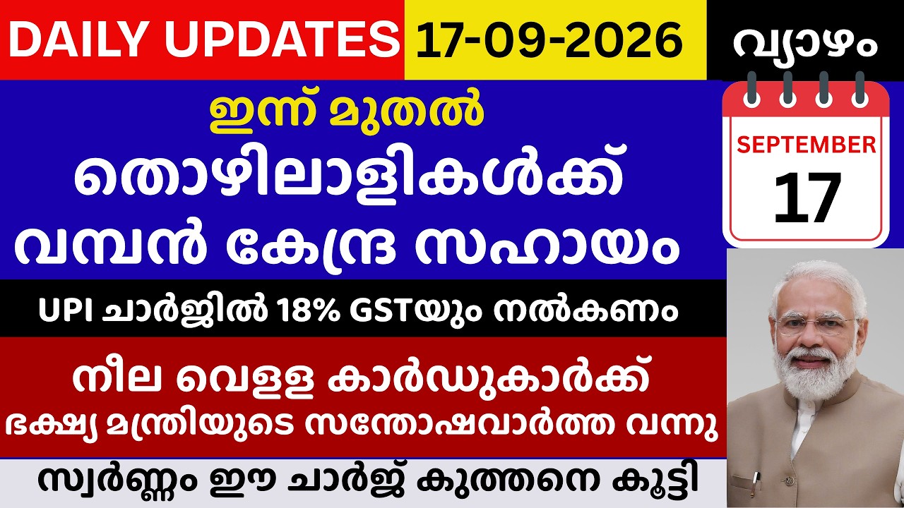 തൊഴിലാളികൾക്ക് വമ്പൻ കേന്ദ്ര സഹായം നീല വെളള കാർഡുകാർക്ക് സന്തോഷവാർത്ത വന്നു | Daily Updates | Ration