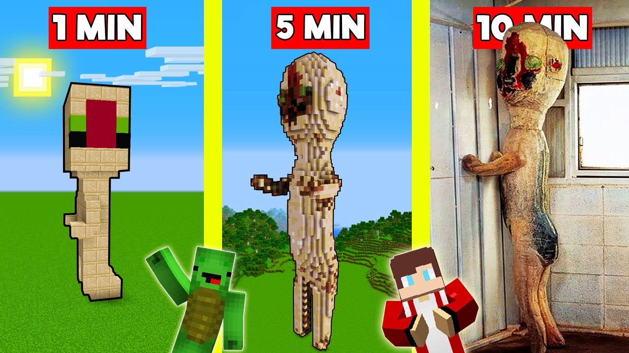 SCP 173 House Build Battle In Minecraft - NOOB VS PRO CHALLENGE - Maizen Mizen Mazien Parody