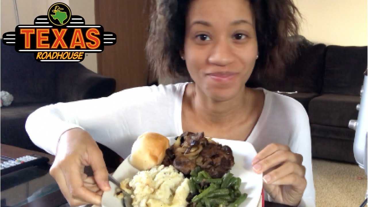 ASMR Texas Roadhouse Eating Show Ramble Eating And Chewing Sounds