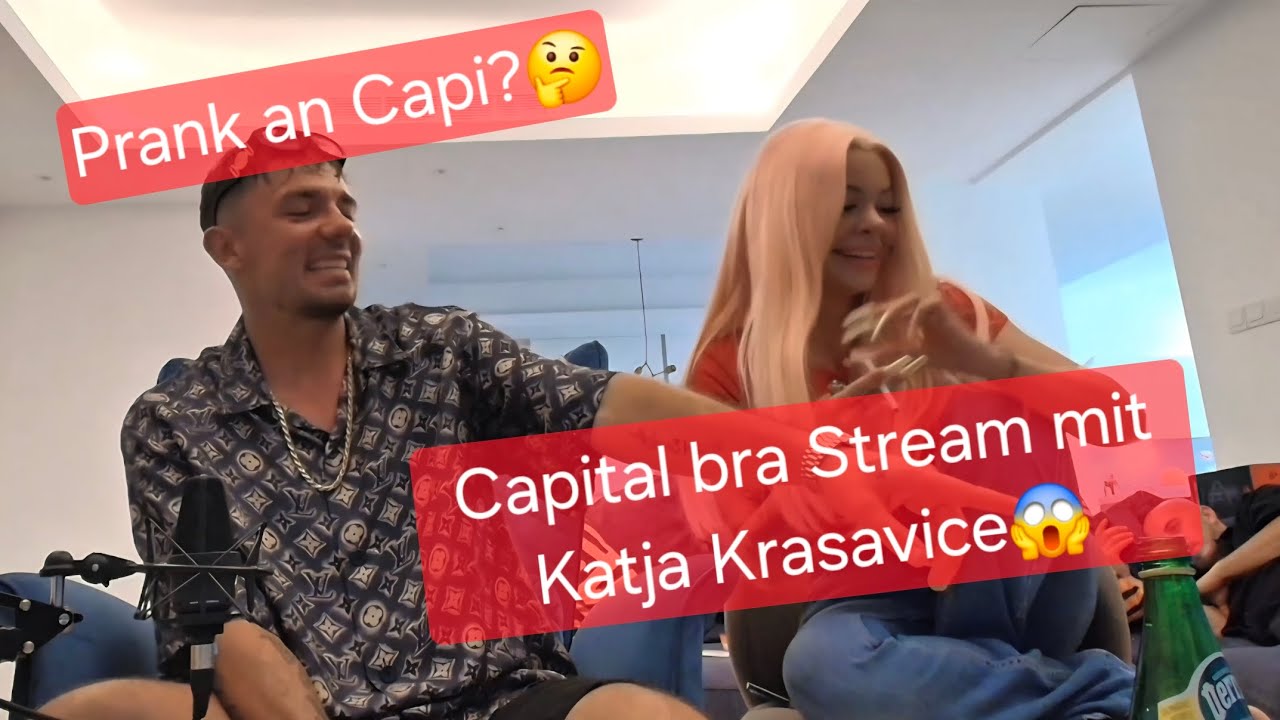 Capital bra Livestream mit Katja Krasavice😱- Prank an Capi geht schief?🫣Reaction auf Aymen und Amo❗️