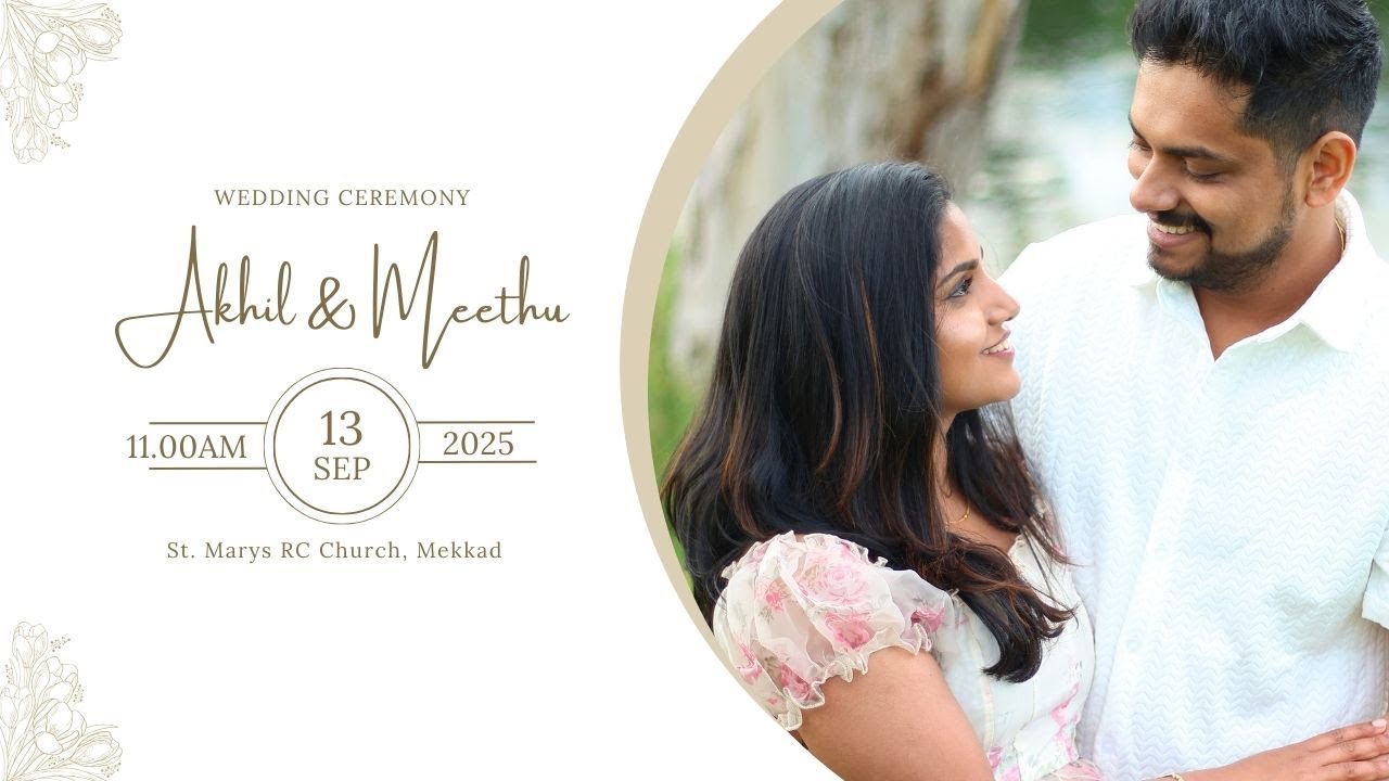 Wedding Ceremony of Akhil & Meethu | 13th Sep. 2025 | 11.00am | LIVE