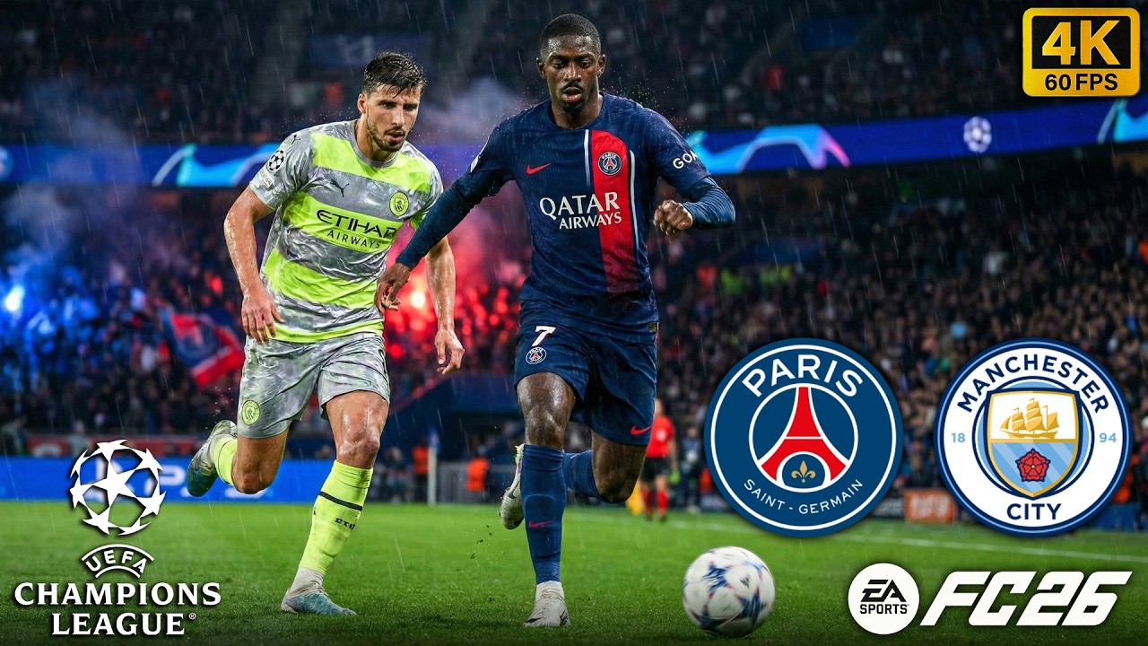 PSG vs Man City - Champions League Matchday 8 | FC 26 Gameplay Prediction