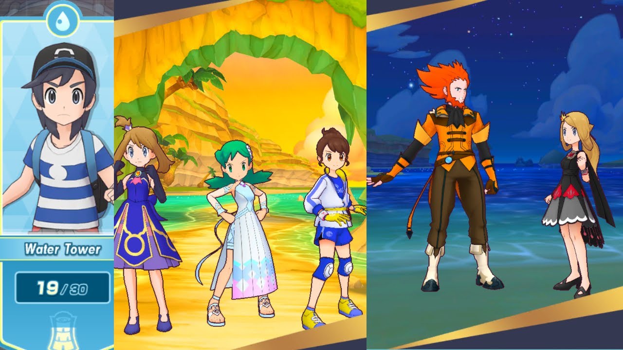 Pokemon Masters EX Pasio Tower Water Tower Floor 1-19