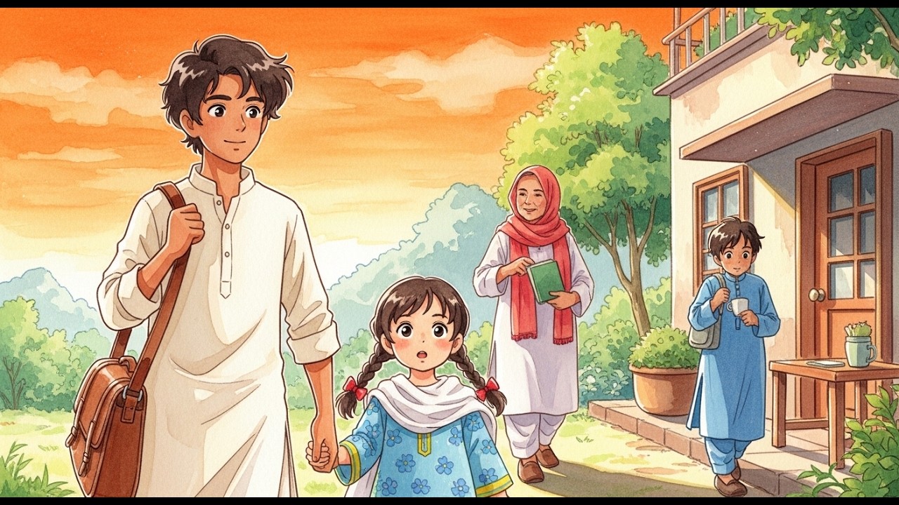Orange Sunset Train Ride Back to Our Childhood Street | Cozy Pakistani Slice-of-Life