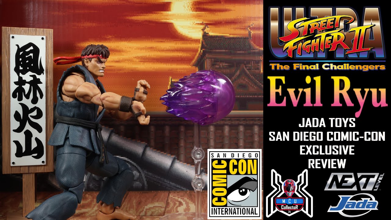 Jada Toys Ultra Street Fighter 2 EVIL RYU The Final Challengers SDCC Exclusive Figure Review