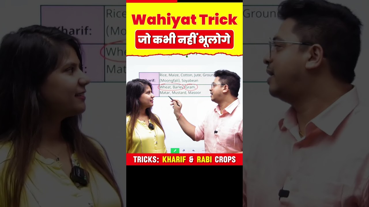 GK Tricks - Kharif and Rabi Crops Tricks in Hindi #shorts #gktricks #ssclab