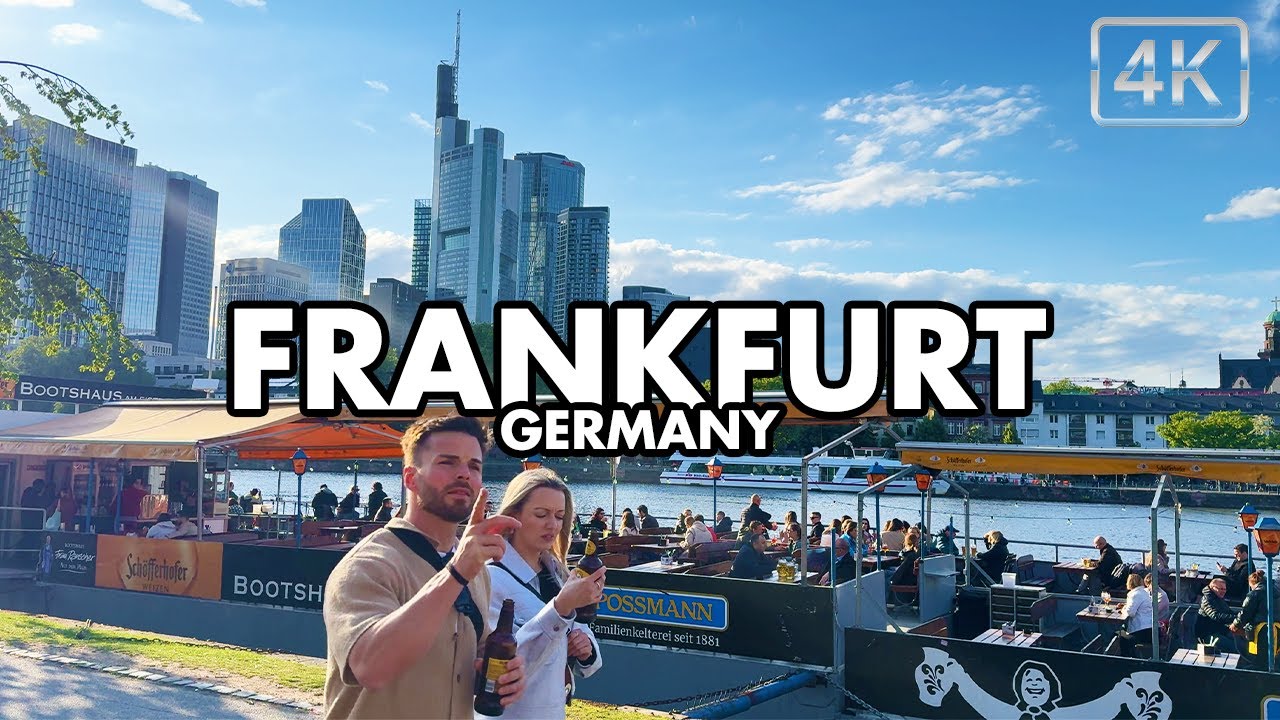 Frankfurt Germany 2025 🇩🇪 | Relaxing Walking Tour | Summer in Europe | 4K City Ambience