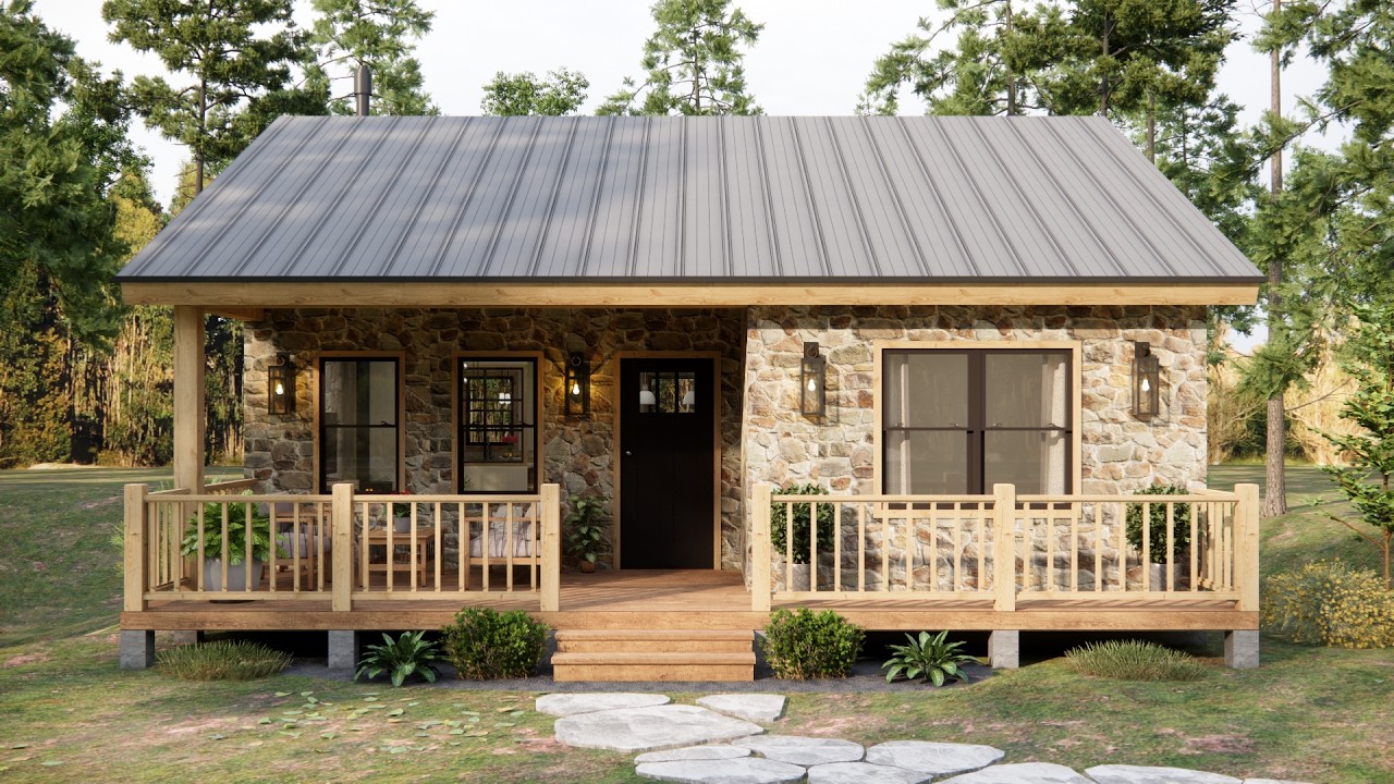 29'x29' (9x9m) Fabulous 2-Bedroom Cabin Design !!! Comfortable and Perfect 🏡