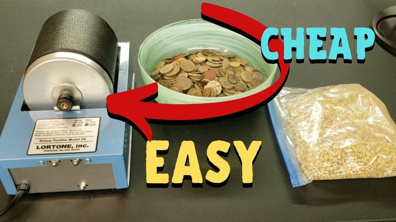Cleaning Corroded Coins With a Rock Tumbler Easy and Cheap.