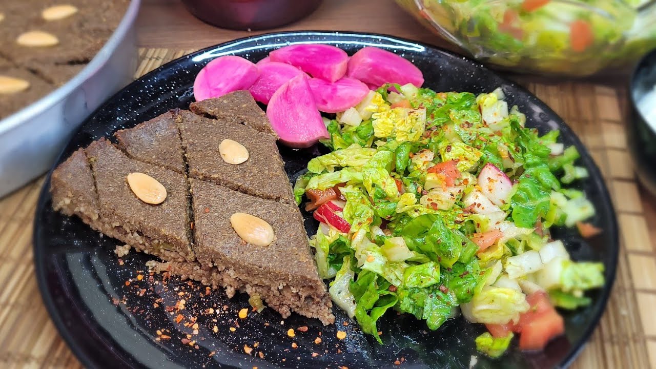 Kibbeh bil sanieh Rezept / how to make lebanese Baked Kebbeh / Kibbeh aus dem Ofen