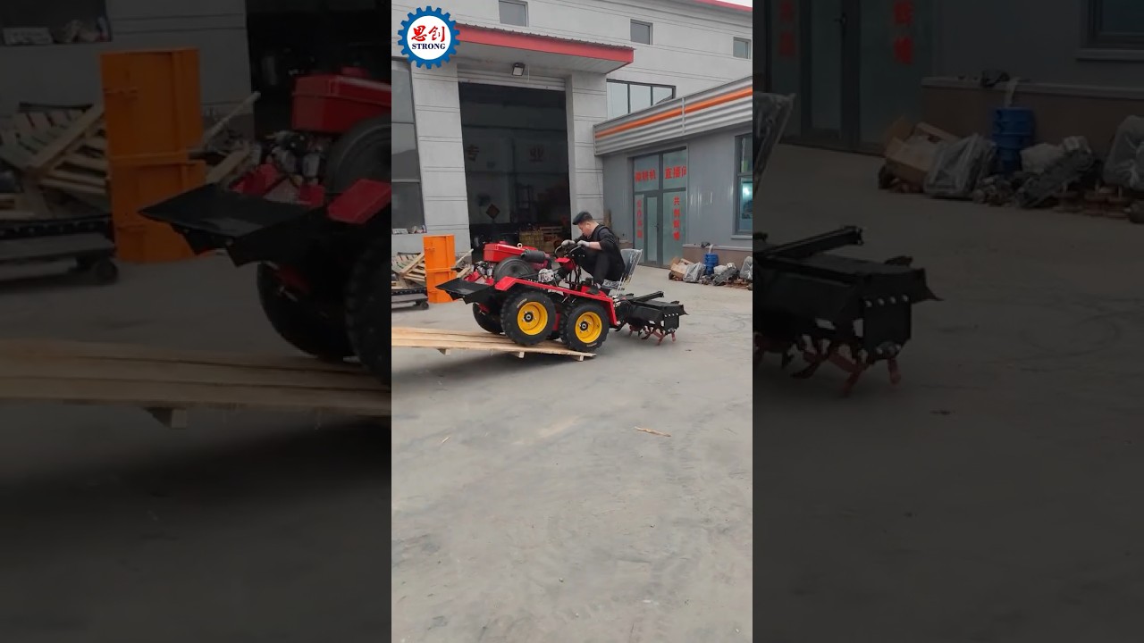AWD Compact Tractor with Micro Cultivator for Sale #rotarytiller #tractor #minitractor #cultivator