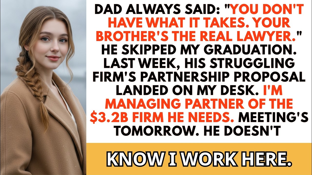 Отец сказал: «Ты никогда не станешь настоящим юристом». Его фирма подала заявку в мою фирму.