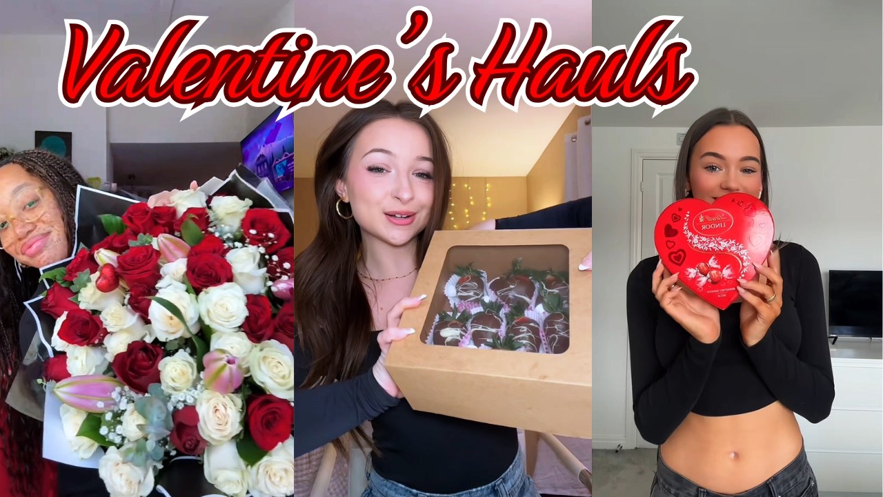 Valentine’s Day Haul 💌 Cute Reactions | TikTok Compilation