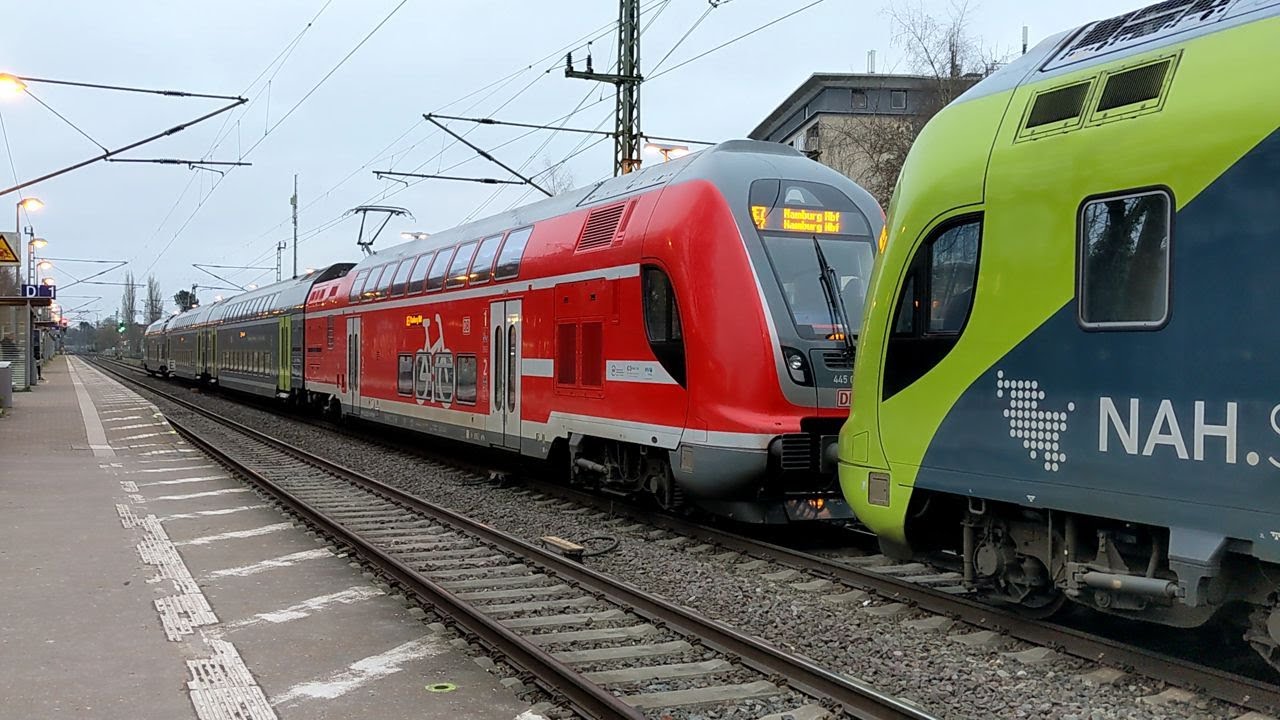 Bunter Zugverkehr in Elmshorn – RE 6, bunte RE 7, RE 70, RB und Güterzüge