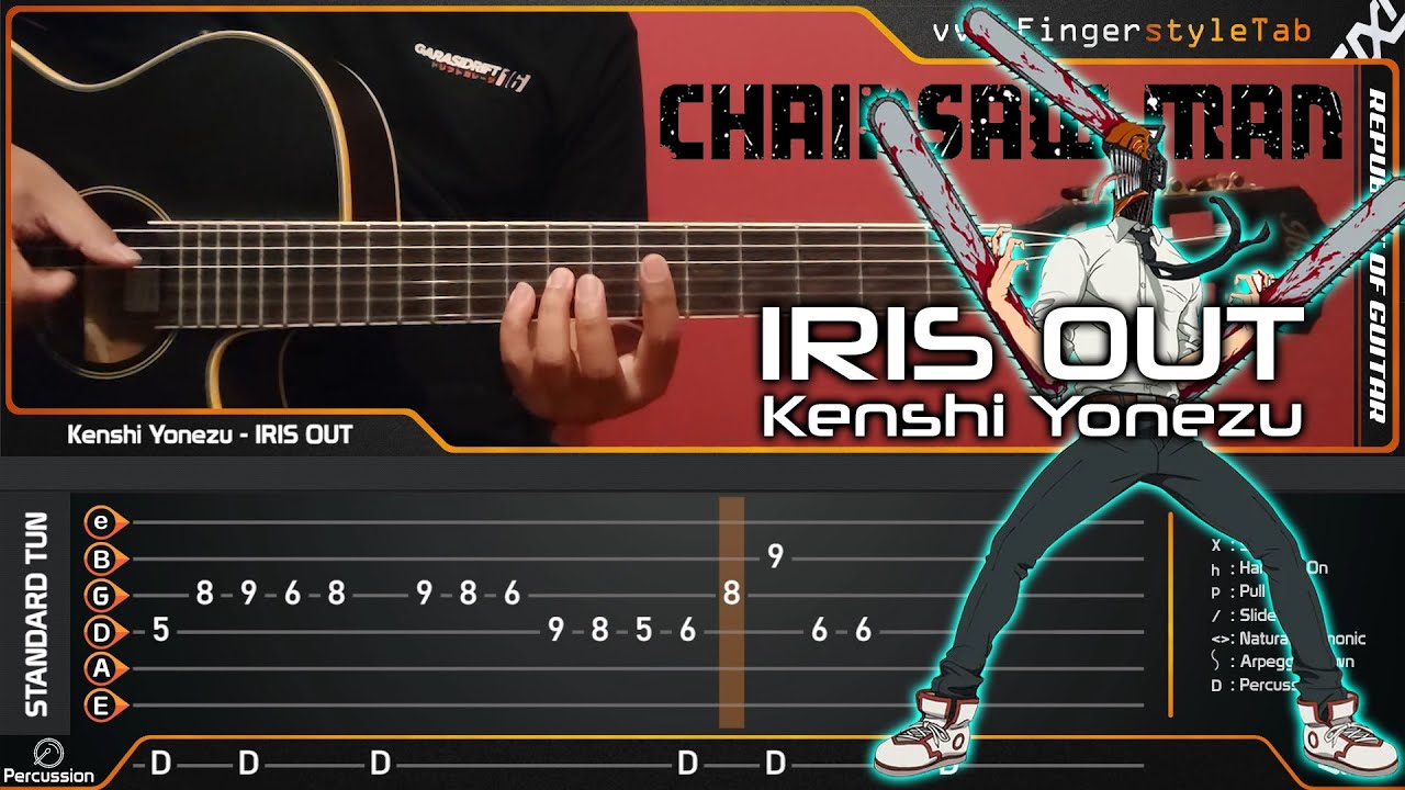Chainsaw Man – The Movie: Reze Arc - IRIS OUT by Kenshi Yonezu - Fingerstyle Guitar Cover 『TABS』