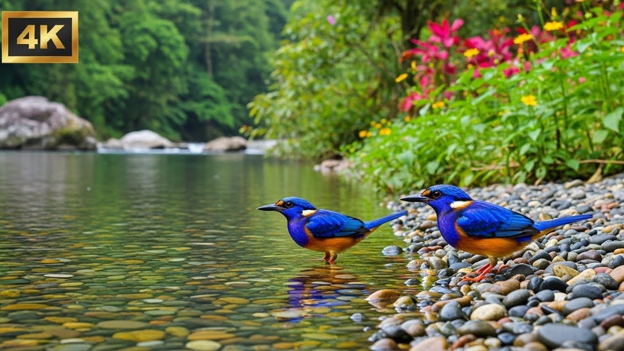 Relaxing Piano with Bird Sounds & River Ambience | Deep Sleep, Study, Healing Music