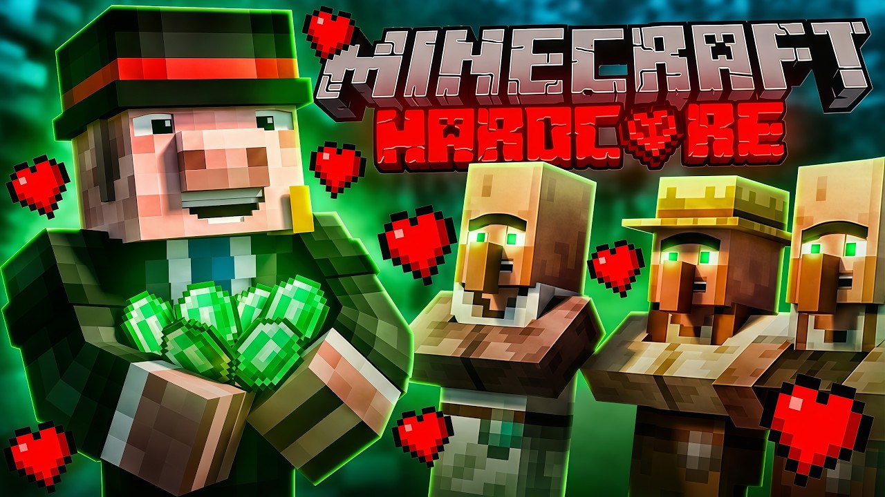 ПОШЁЛ В ПЕЩЕРУ. Торговля с жителями. ПРОХОЖДЕНИЕ Minecraft ХАРДКОР #2