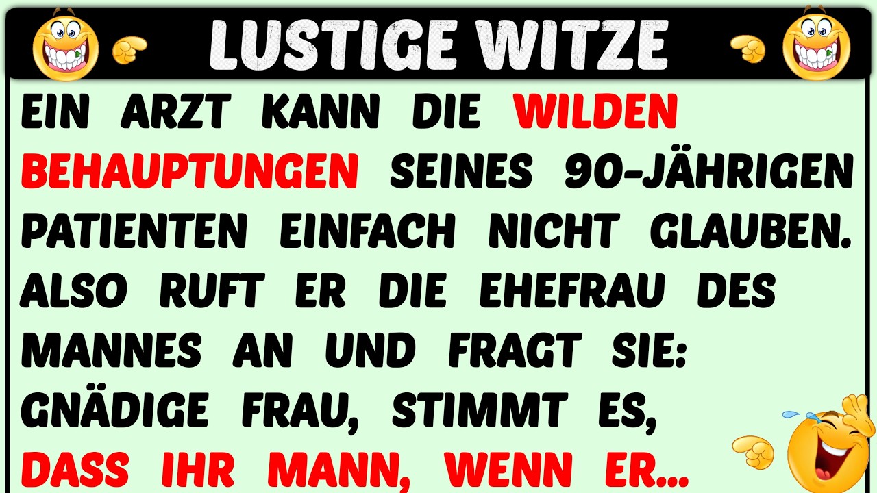 Witz des Tages | Ein 90-jähriger Mann geht zur Untersuchung, und alle...🤣 | Lustige Witze Täglich
