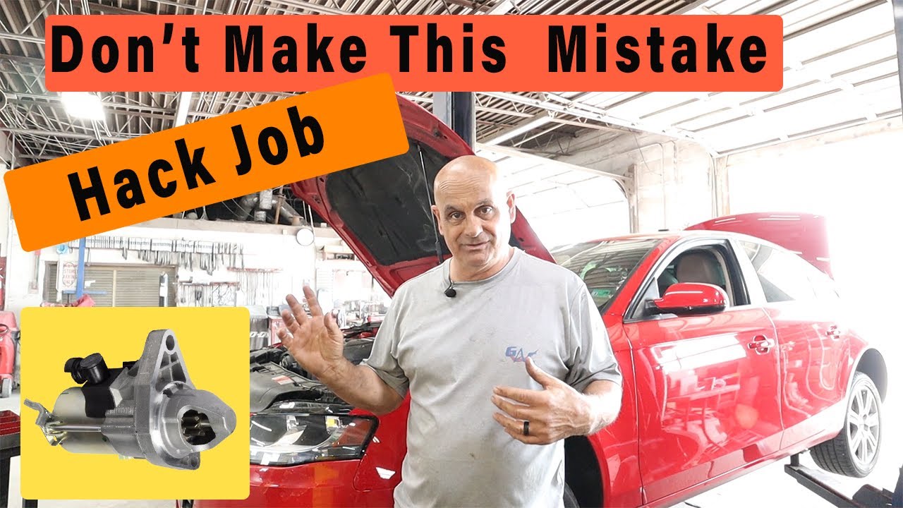 Audi A4 Starter Replacement Back Yard Job Gone Wrong