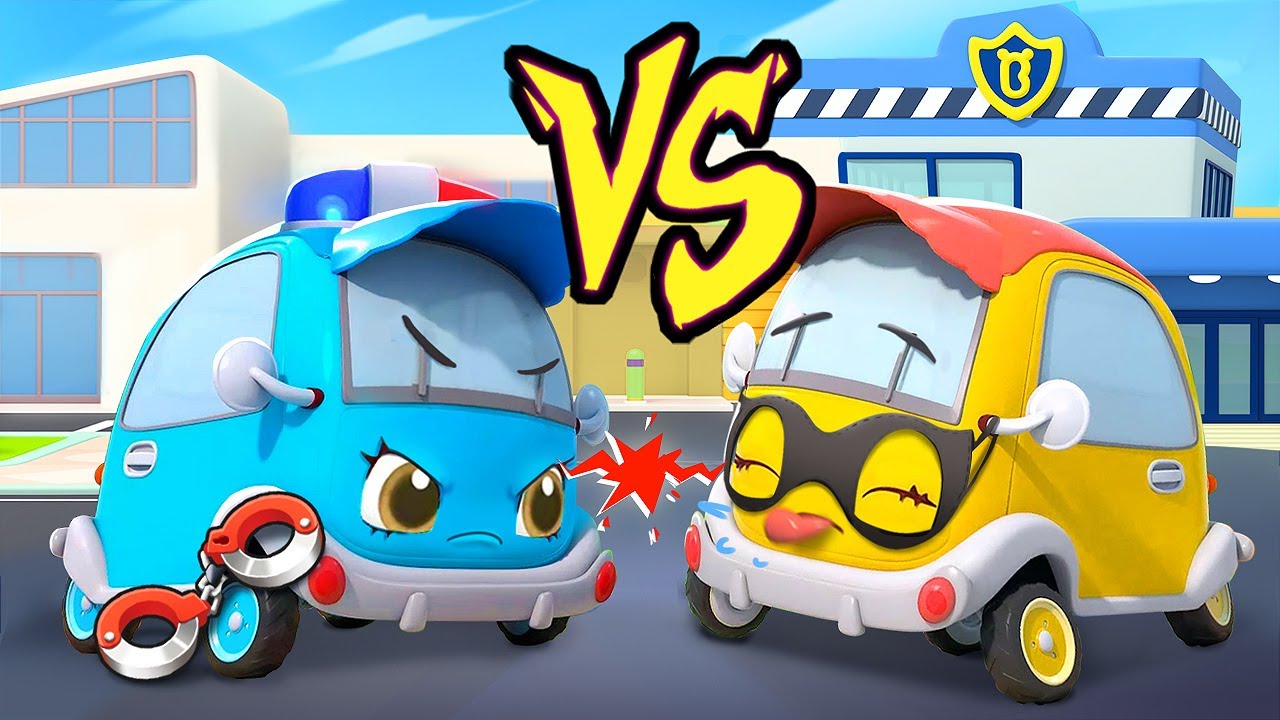 Police Chase | Police Car and Thief Song | Nursery Rhymes & Kids Songs | BabyBus - Cars World