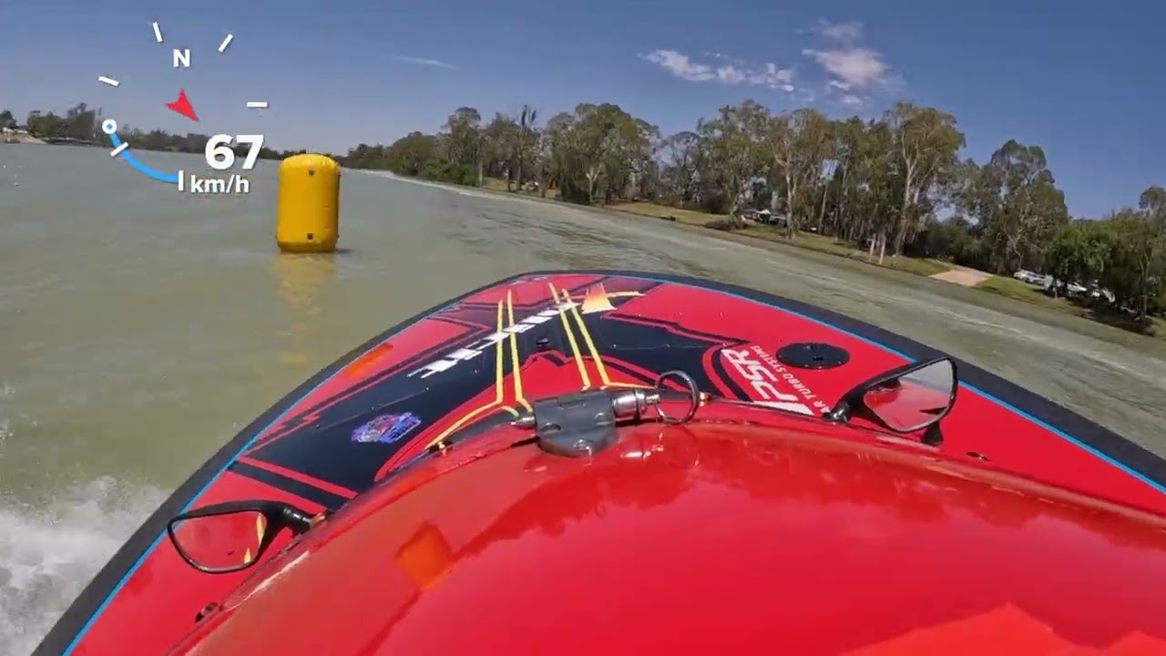 Onboard the 200KPH Taxi on water. Ford Barra Turbo 6 cylinder vs Blown alcohol V8 #reels #fyp #fypシ 