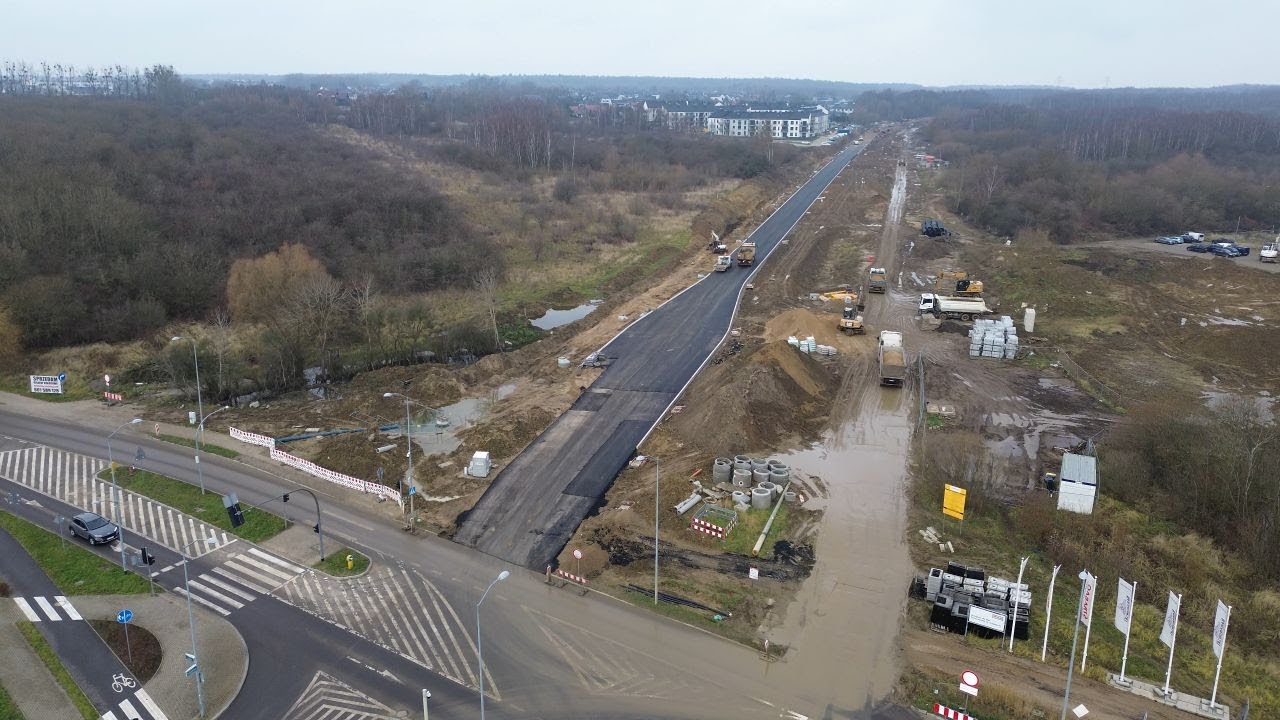 Szczecin. Trasa Północna III etap.  04.12.2025.