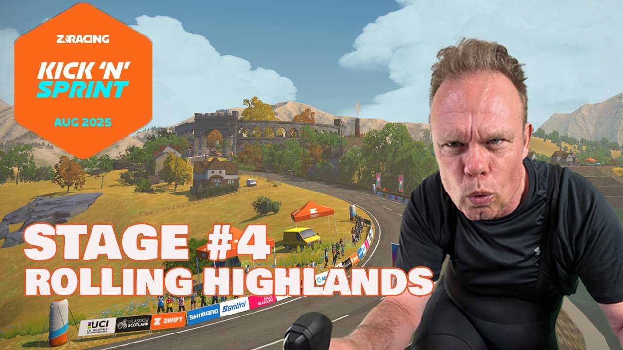 Zwift - ZRacing - Kick 'N' Sprint  - Stage 4: Rolling Highlands