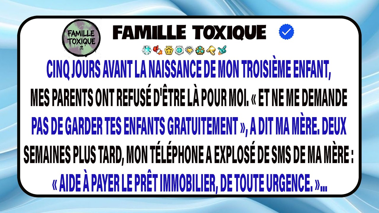 Cinq Jours Avant La Naissance De Mon Troisième Enfant, Mes Parents Ont Refusé D’être Là Pour Moi…