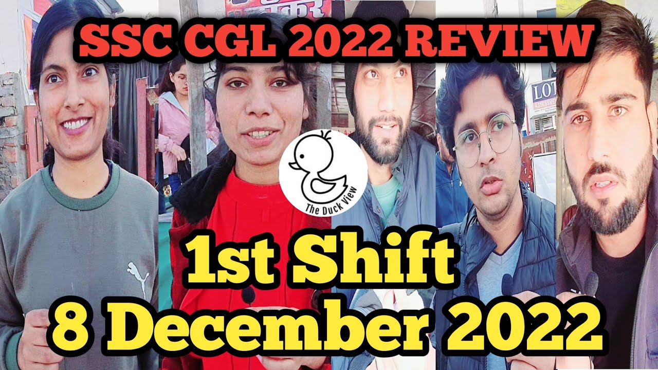 SSC CGL 1st shift review 8 DECEMBER | SSC CGL Exam Analysis | SSC CGL review Paper 2022