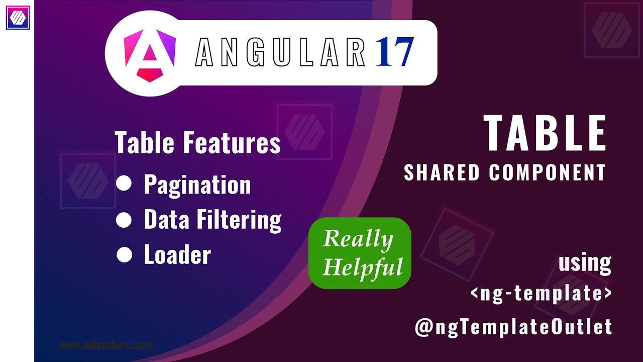 Компонент таблицы Angular | Общий компонент #angular #angular17 #wdcoders