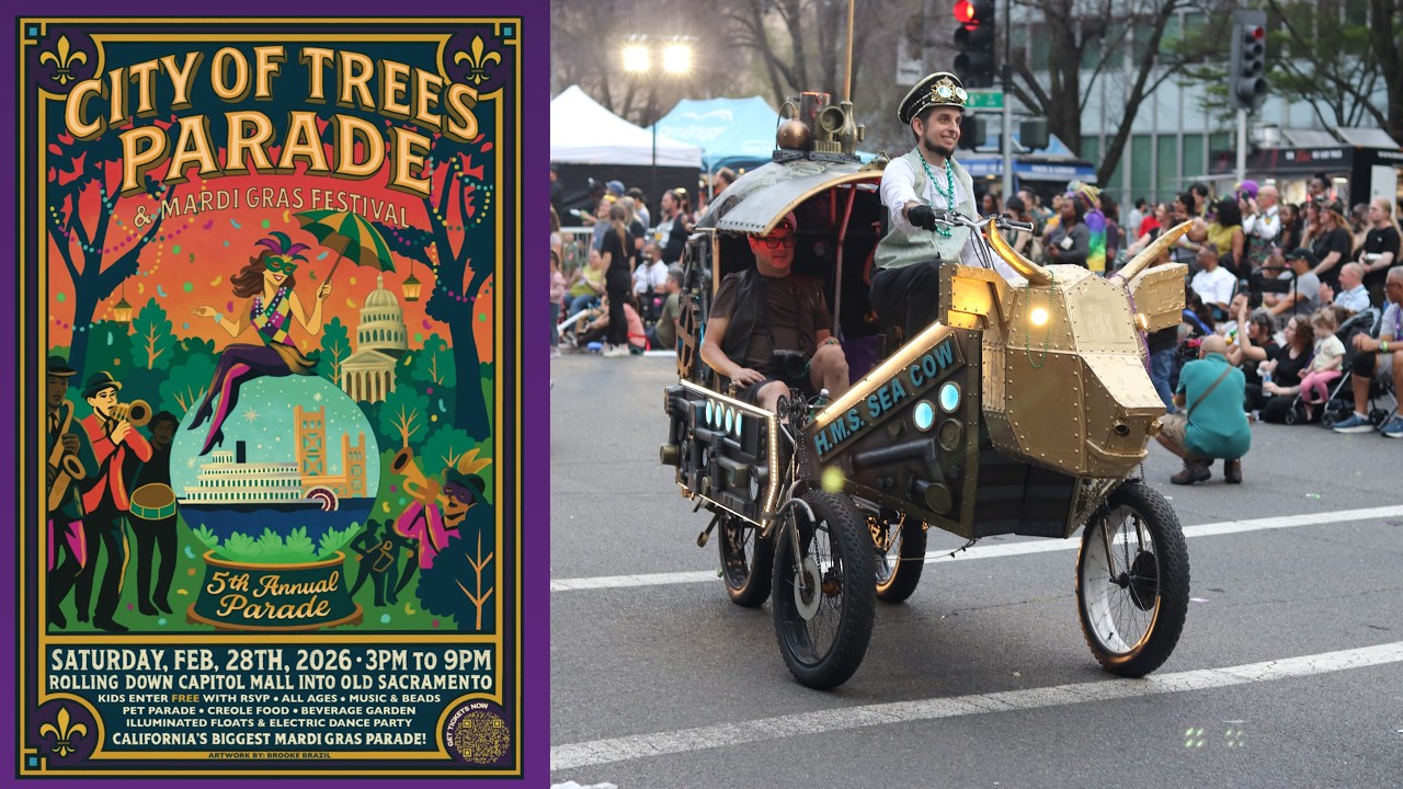 Fifth Annual City of Trees Parade and Mardi Gras Festival in Sacramento,