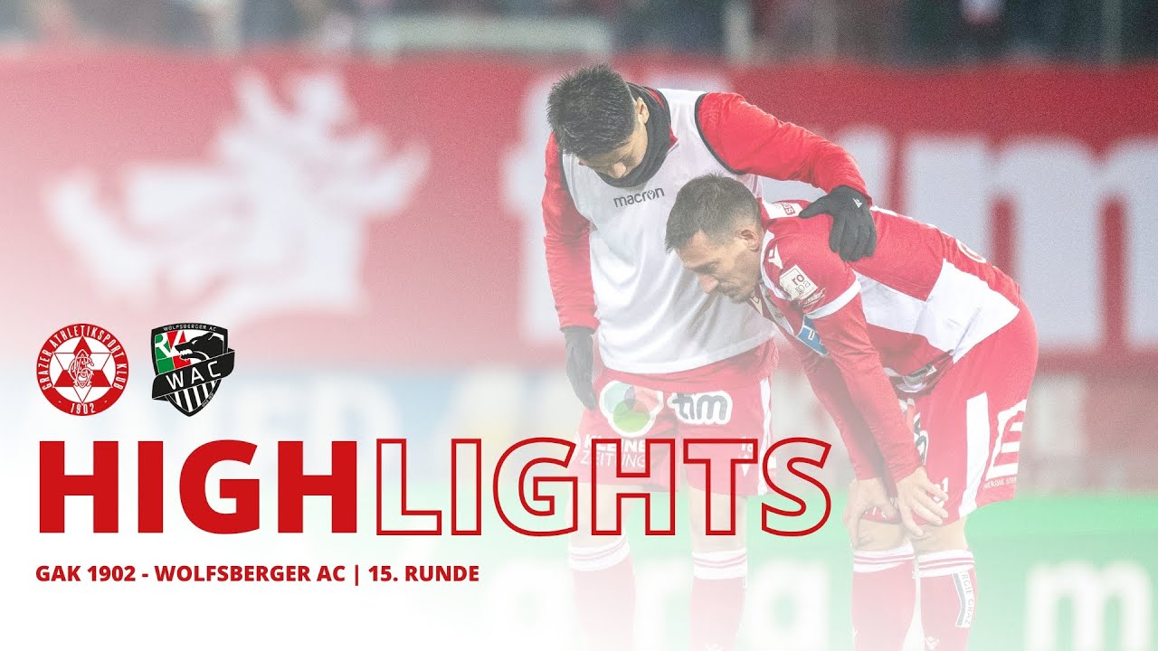 HIGHLIGHTS | GAK 1902 - Wolfsberger AC | 15. Runde ADMIRAL Bundesliga