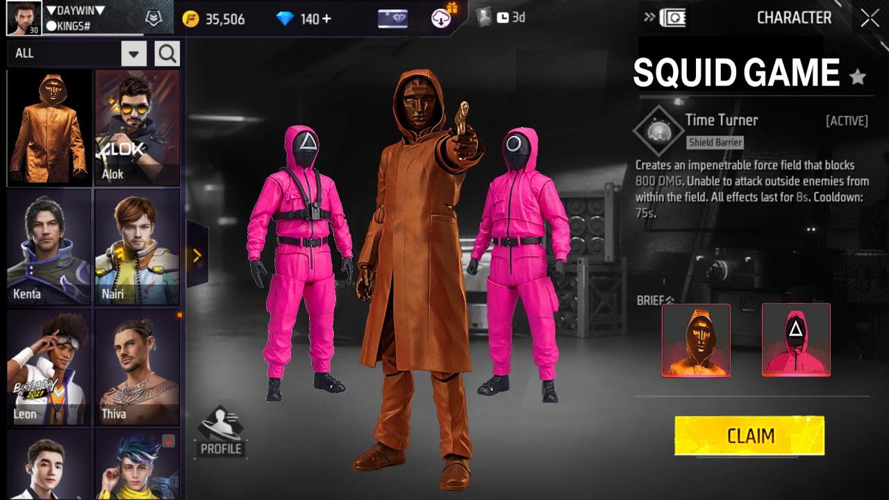 ADVENCE SERVER ✔ FRONTMAN 😱 SQUID GAME 🔥 FREE FIRE