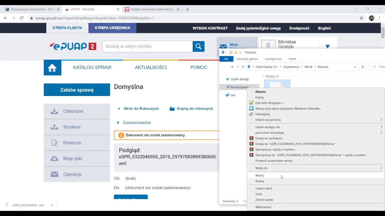 Jak podpisać sprawozdanie finansowe podpisem zaufanym? #2 wersja: epuap.gov.pl